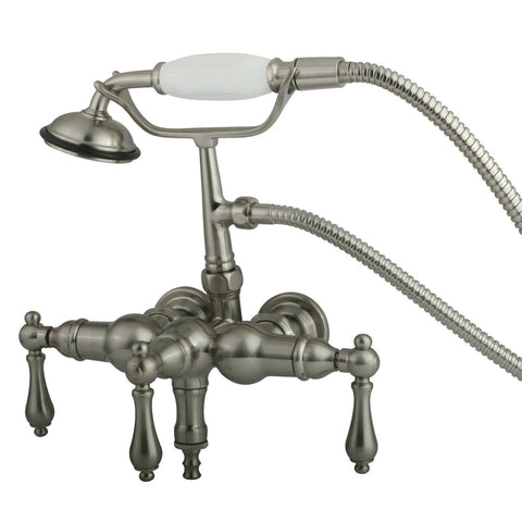 Kingston Brass CC19T8 Vintage 3-3/8" Wall Mount Tub Filler, Satin Nickel - Satin Nickel