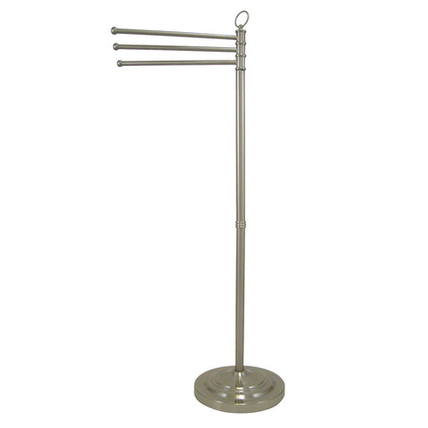 Kingston Brass CC2028 Pedestal Towel Bar, Satin Nickel - Satin Nickel