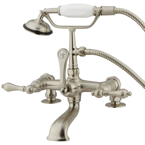 Kingston Brass CC203T8 Vintage 7" Deck Mount Tub Filler, Satin Nickel - Satin Nickel
