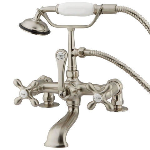 Kingston Brass CC209T8 Vintage 7" Deck Mount Tub Filler, Satin Nickel - Satin Nickel