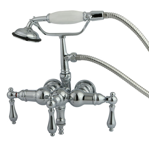 Kingston Brass CC20T1 Vintage 3-3/8" Wall Mount Tub Filler, Polished Chrome - Polished Chrome