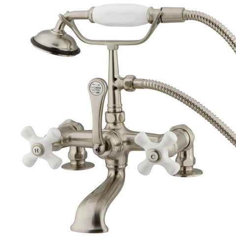 Kingston Brass CC211T8 Vintage 7" Deck Mount Tub Filler, Satin Nickel - Satin Nickel