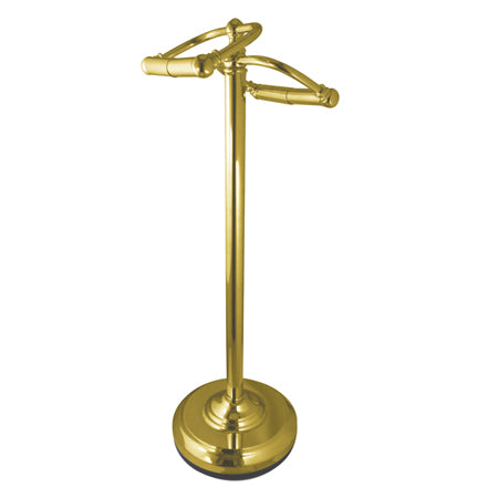 Kingston Brass CC2202 Vintage Freestanding Toilet Paper Stand, Polished Brass - Polished Brass