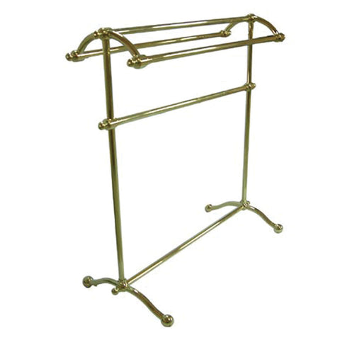 Kingston Brass CC2292 Pedestal Towel Rack, Polished Brass - Polished Brass