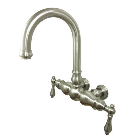 Kingston Brass CC3001T8 Vintage 3-3/8" Wall Mount Tub Filler, Satin Nickel - Satin Nickel