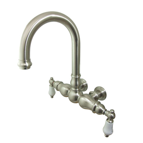 Kingston Brass CC3003T8 Vintage 3-3/8" Wall Mount Tub Filler, Satin Nickel - Satin Nickel