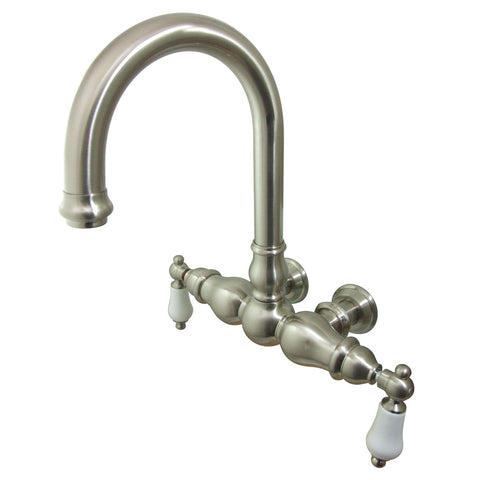 Kingston Brass CC3005T8 Vintage 3-3/8" Wall Mount Tub Filler, Satin Nickel - Satin Nickel
