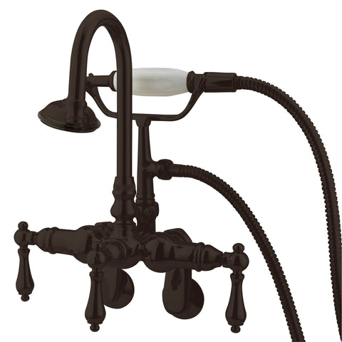 Kingston Brass CC301T5 Vintage Wall Mount Tub Filler with Adjustable Centers, Oil Rubbed Bronze - Oil Rubbed Bronze