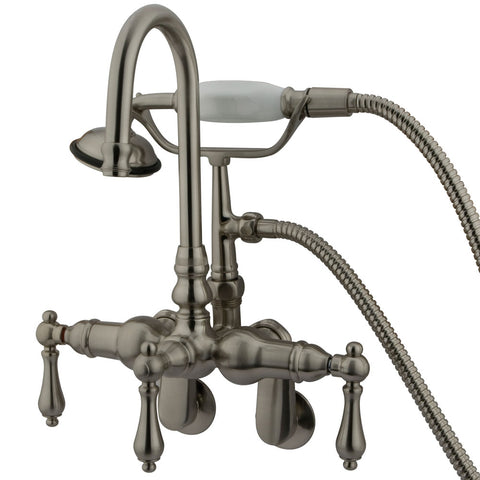 Kingston Brass CC301T8 Vintage Wall Mount Tub Filler with Adjustable Centers, Satin Nickel - Satin Nickel