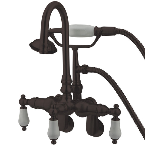 Kingston Brass CC305T5 Vintage Wall Mount Tub Filler with Adjustable Centers, Oil Rubbed Bronze - Oil Rubbed Bronze