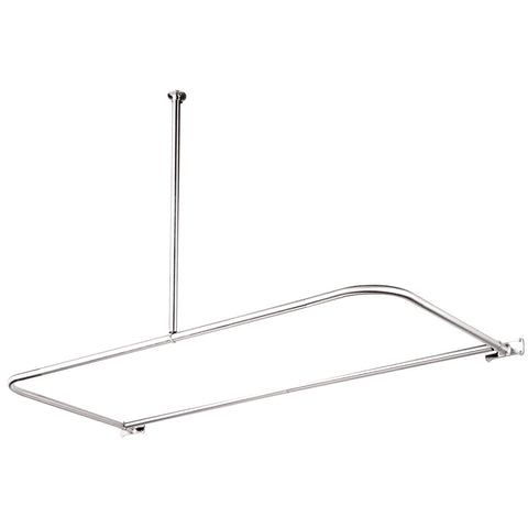 Kingston Brass CC3131 D-Type Shower Rod, Polished Chrome - Polished Chrome