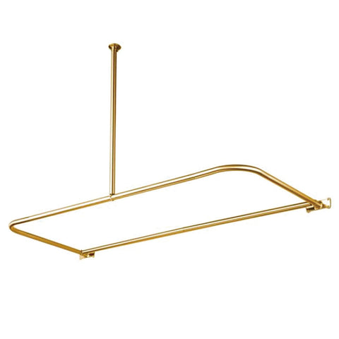 Kingston Brass CC3132 D-Type Shower Rod, Polished Brass - Polished Brass