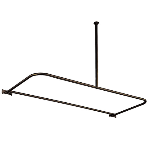Kingston Brass CC3135 D-Type Shower Rod, Oil Rubbed Bronze - Oil Rubbed Bronze