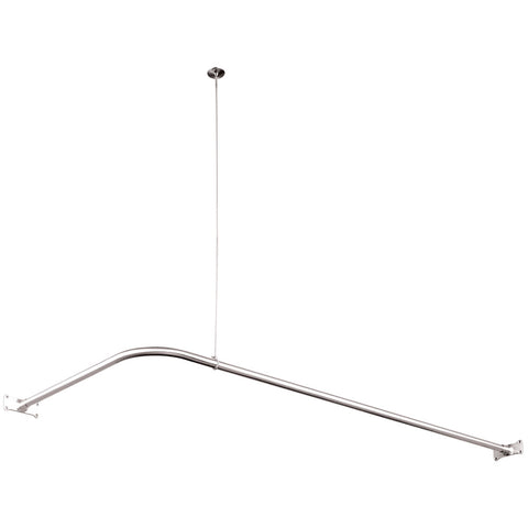 Kingston Brass CC3141 Corner Shower Rod, Polished Chrome - Polished Chrome