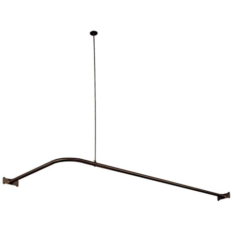 Kingston Brass CC3145 Corner Shower Rod, Oil Rubbed Bronze - Oil Rubbed Bronze