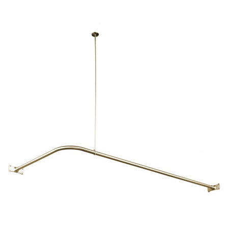 Kingston Brass CC3148 Corner Shower Rod, Satin Nickel - Satin Nickel