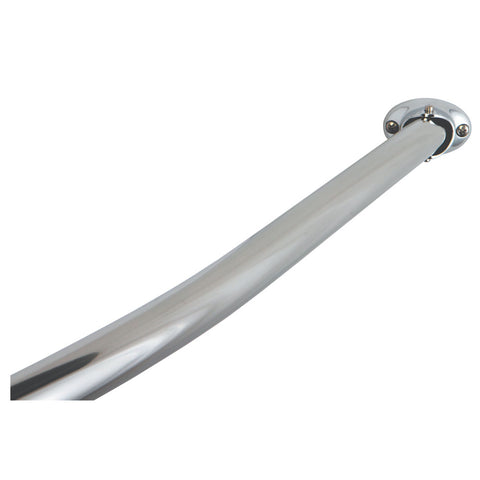 Kingston Brass CC3171 Adjustable Hotel Single Curved Shower Curtain Rod, Polished Chrome - Polished Chrome