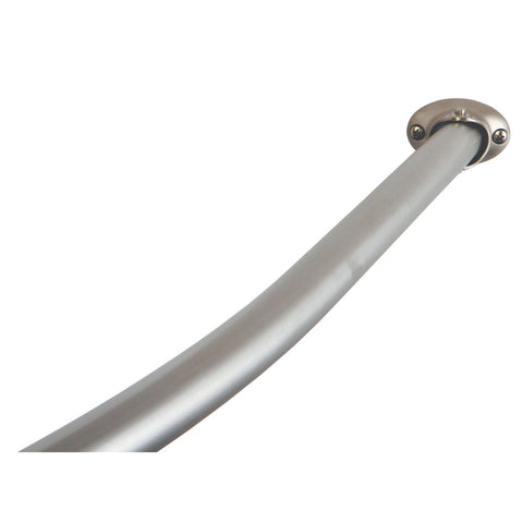 Kingston Brass CC3178 Adjustable Hotel Single Curved Shower Curtain Rod, Satin Nickel - Satin Nickel