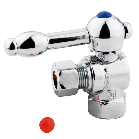 Kingston Brass CC33101KL 3/8" IPS, 3/8" O.D. Compression Angle Shut-off Valve, Chrome - Polished Chrome
