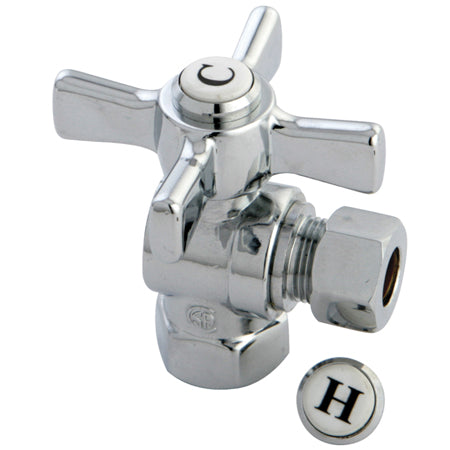 Kingston Brass CC33101ZX 3/8" FIP X 3/8" OD Compression Angle Valve, Polished Chrome - Polished Chrome