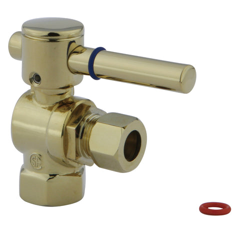Fauceture CC33102DL 3/8" IPS, 3/8" O.D. Compression Angle Valve, Polished Brass - Polished Brass