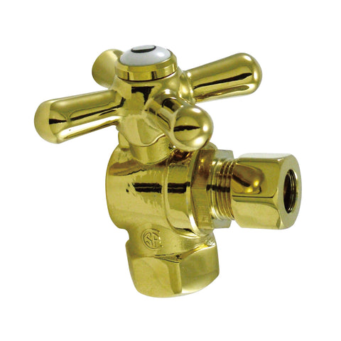 Kingston Brass CC33102X 3/8" IPS, 3/8" O.D. Compression Angle Shut-off Valve, Polished Brass - Polished Brass