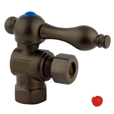 Kingston Brass CC33105 3/8" IPS, 3/8" O.D. Compression Angle Shut-off Valve, Oil Rubbed Bronze - Oil Rubbed Bronze