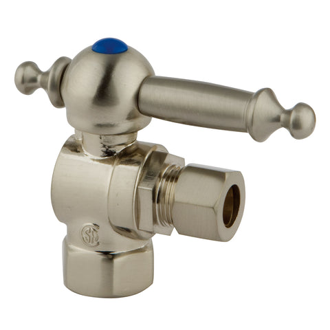 Kingston Brass CC33108TL 3/8" IPS, 3/8" O.D. Compression Angle Shut-off Valve, Satin Nickel - Satin Nickel