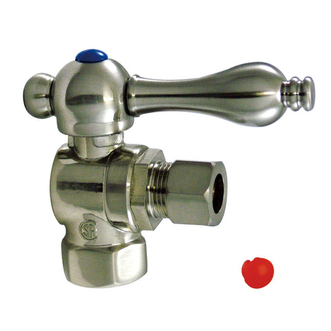 Kingston Brass CC33108 3/8" IPS, 3/8" O.D. Compression Angle Shut-off Valve, Satin Nickel - Satin Nickel