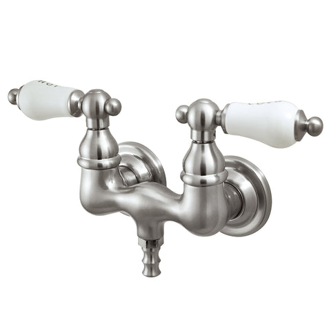 Kingston Brass CC33T8 Vintage 3-3/8" Wall Mount Tub Filler, Satin Nickel - Satin Nickel