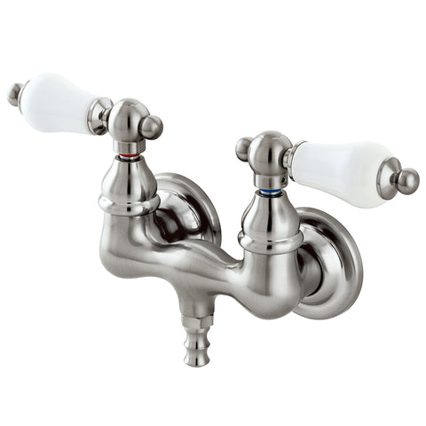Kingston Brass CC35T8 Vintage 3-3/8" Wall Mount Tub Filler, Satin Nickel - Satin Nickel