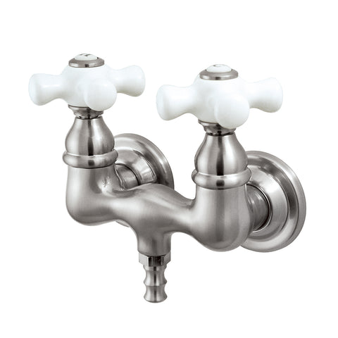 Kingston Brass CC39T8 Vintage 3-3/8" Wall Mount Tub Filler, Satin Nickel - Satin Nickel