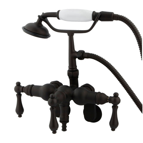 Kingston Brass CC419T5 Vintage Wall Mount Tub Filler with Adjustable Centers, Oil Rubbed Bronze - Oil Rubbed Bronze