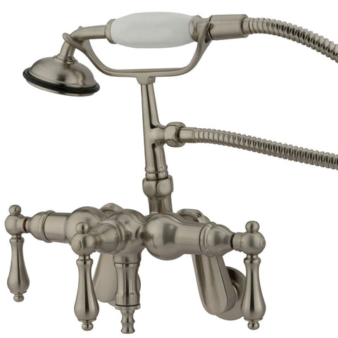 Kingston Brass CC419T8 Vintage Wall Mount Tub Filler with Adjustable Centers, Satin Nickel - Satin Nickel