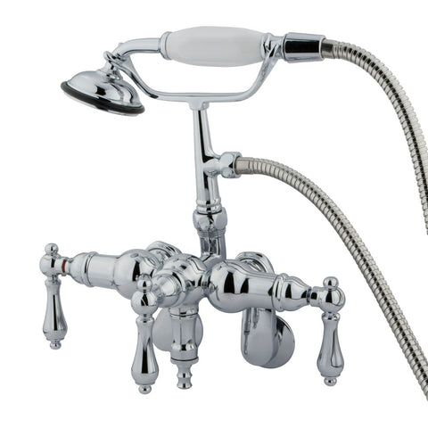 Kingston Brass CC420T1 Vintage Wall Mount Tub Filler with Adjustable Centers, Polished Chrome - Polished Chrome