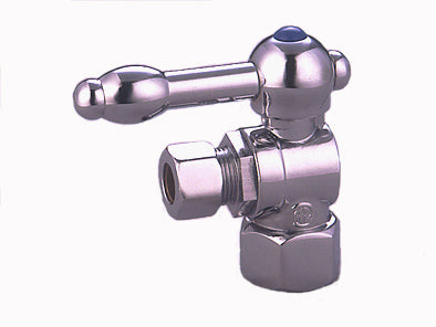 Kingston Brass CC43101KL 1/2 IPS, 3/8 O.D. Compression Angle Shut-off Valve, Chrome - Polished Chrome