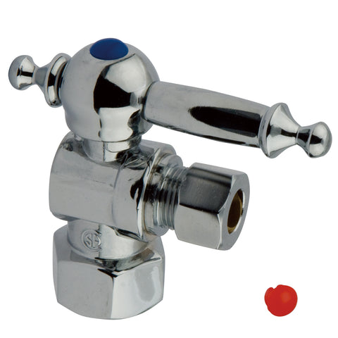 Kingston Brass CC43101TL 1/2 IPS, 3/8 O.D. Compression Angle Shut-off Valve, Chrome - Polished Chrome