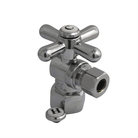 Kingston Brass CC43101X 1/2 IPS, 3/8 O.D. Compression Angle Shut-off Valve, Chrome - Polished Chrome