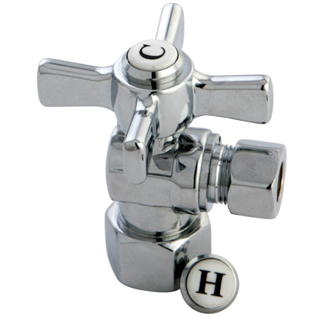 Kingston Brass CC43101ZX 1/2" FIP X 3/8" OD Compression Angle Valve, Polished Chrome - Polished Chrome