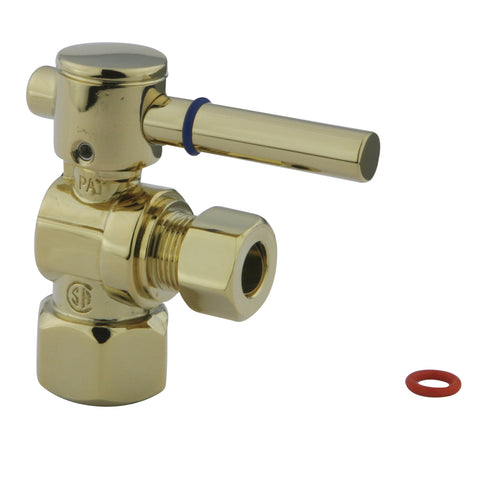 Fauceture CC43102DL 1/2" IPS, 3/8" O.D. Compression Angle Valve, Polished Brass - Polished Brass