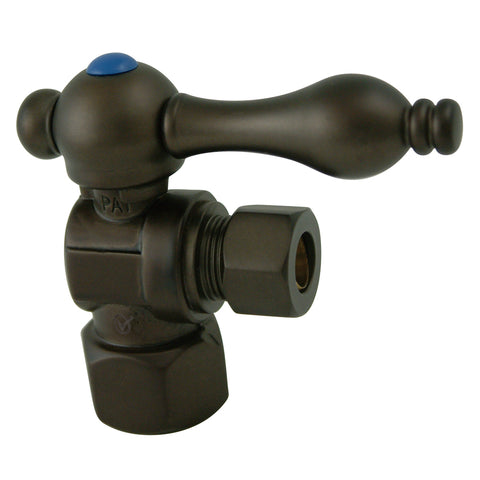 Kingston Brass CC43105 1/2 IPS, 3/8 O.D. Compression Angle Shut-off Valve, Oil Rubbed Bronze - Oil Rubbed Bronze