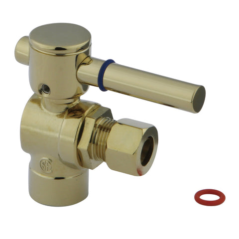 Fauceture CC43202DL 1/2" Sweat, 3/8" O.D. Compression Angle Valve, Polished Brass - Polished Brass