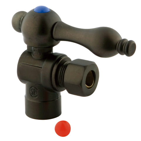 Kingston Brass CC43205 1/2" Sweat, 3/8" O.D. Compression Angle Shut-off Valve, Oil Rubbed Bronze - Oil Rubbed Bronze