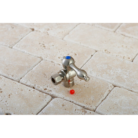 Kingston Brass CC43208 1/2" Sweat, 3/8" O.D. Compression Angle Shut-off Valve, Satin Nickel - Satin Nickel