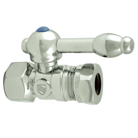 Kingston Brass CC44151KL 1/2 O.D. Compression, 1/2 Slip Joint Straight Shut-off Valve, Chrome - Polished Chrome
