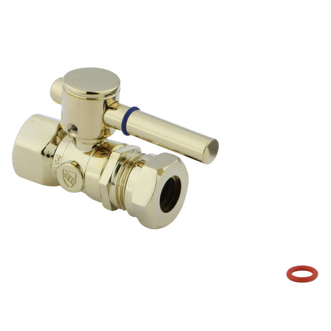 Fauceture CC44152DL 1/2" IPS, 1/2" or 7/16" Slip Joint Straight Valve, Polished Brass - Polished Brass