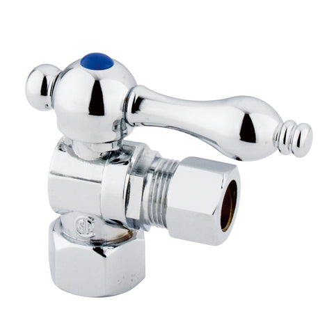 Kingston Brass CC44401 1/2" IPS, 1/2" O.D. Compression Angle Shut-off Valve, Chrome - Polished Chrome