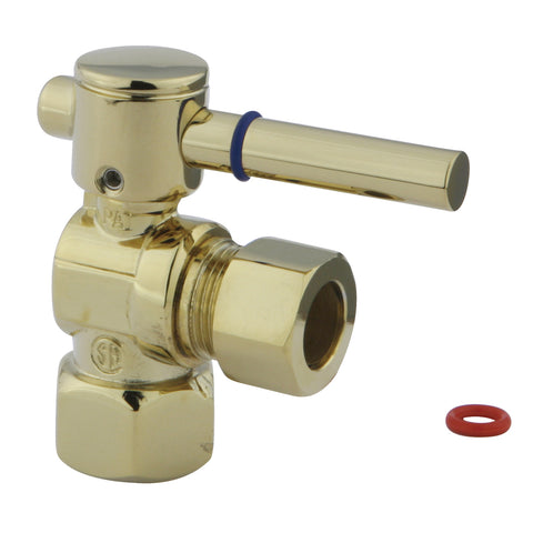 Fauceture CC44402DL 1/2" IPS, 1/2" O.D. Compression Angle Valve, Polished Brass - Polished Brass