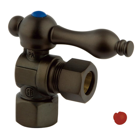 Kingston Brass CC44405 1/2" IPS, 1/2" O.D. Compression Angle Shut-off Valve, Oil Rubbed Bronze - Oil Rubbed Bronze