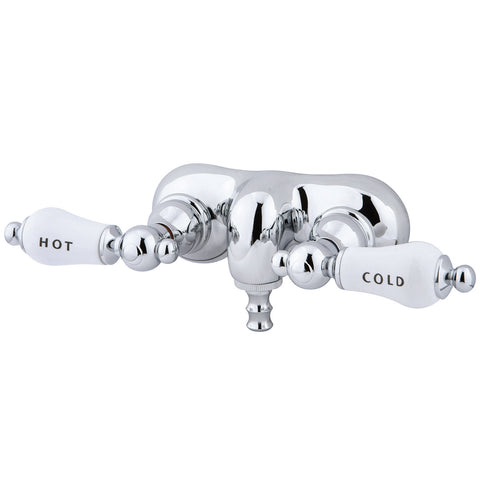 Kingston Brass CC44T1 Vintage 3-3/8" Wall Mount Tub Filler, Polished Chrome - Polished Chrome